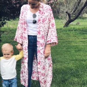 Floral kimono cardigan